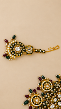 Bridal Grand Kundan & Meenakari Choker Jewellery Set