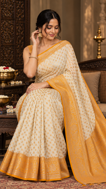 Chandrika Marigold Royale Saree