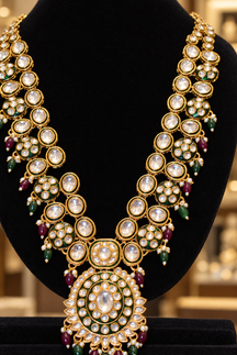 Royal Kundan Pearl Necklace Set
