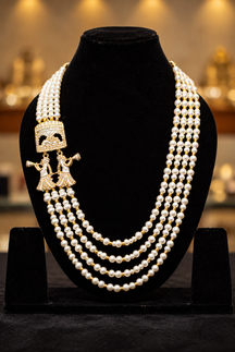 Royal Baraat Shehnai Layered Pearl Haar