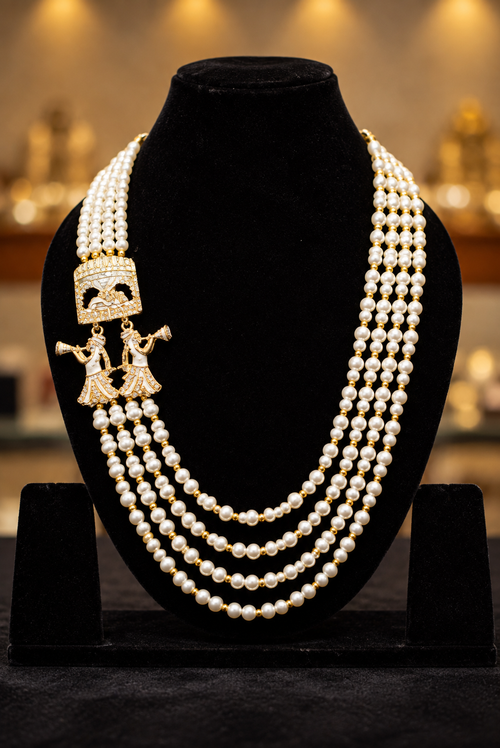 Royal Baraat Shehnai Layered Pearl Haar