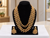 Royal Layered Kundan & Pearl Long Necklace Set