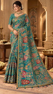 Pichwai Inspired Heritage Saree