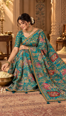Pichwai Inspired Heritage Saree