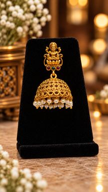 Royal Temple Gold-Plated Goddess Necklace Set