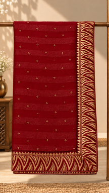 Midnight Black Shimmer Woven Saree