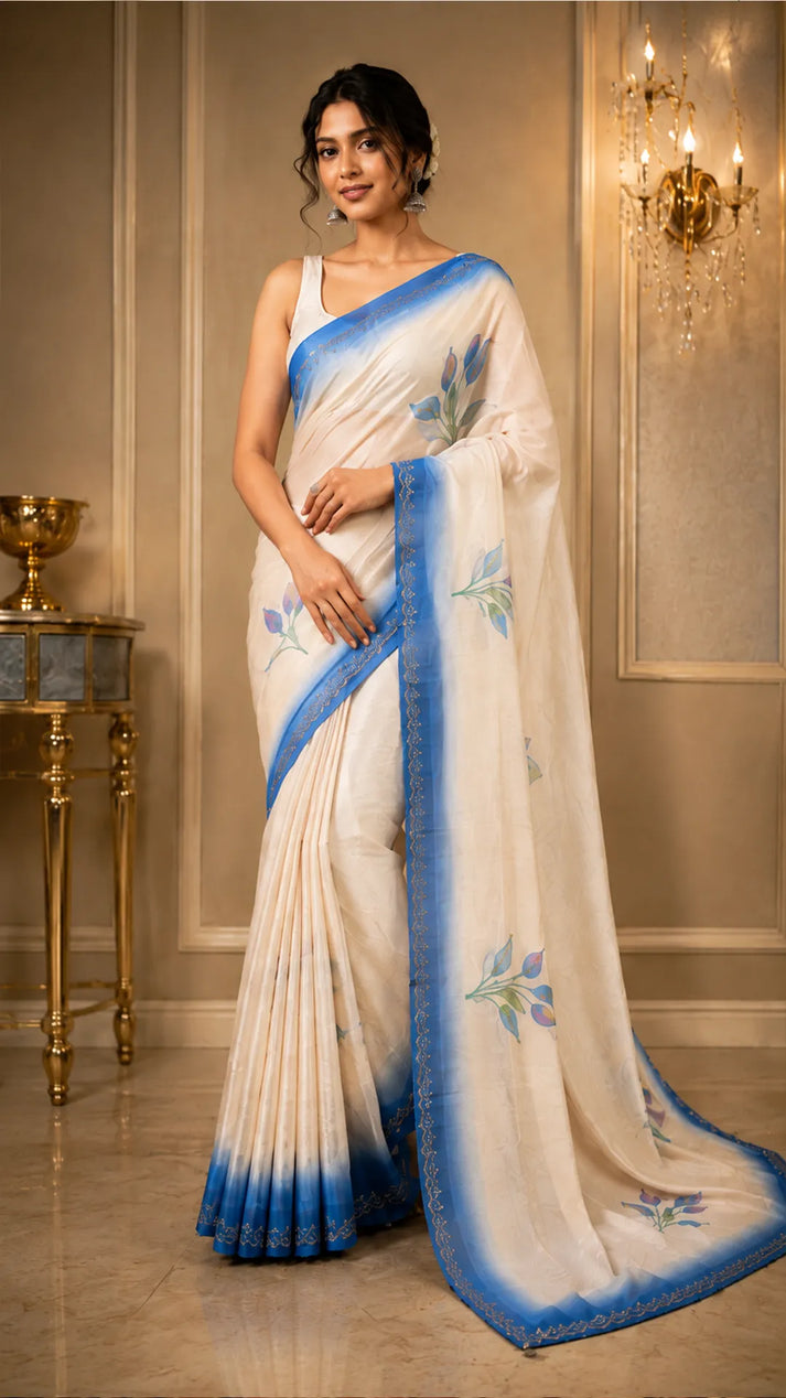 Ivory Royale Neelambari Saree