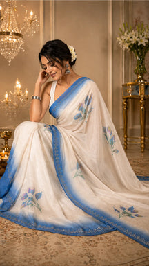 Ivory Royale Neelambari Saree