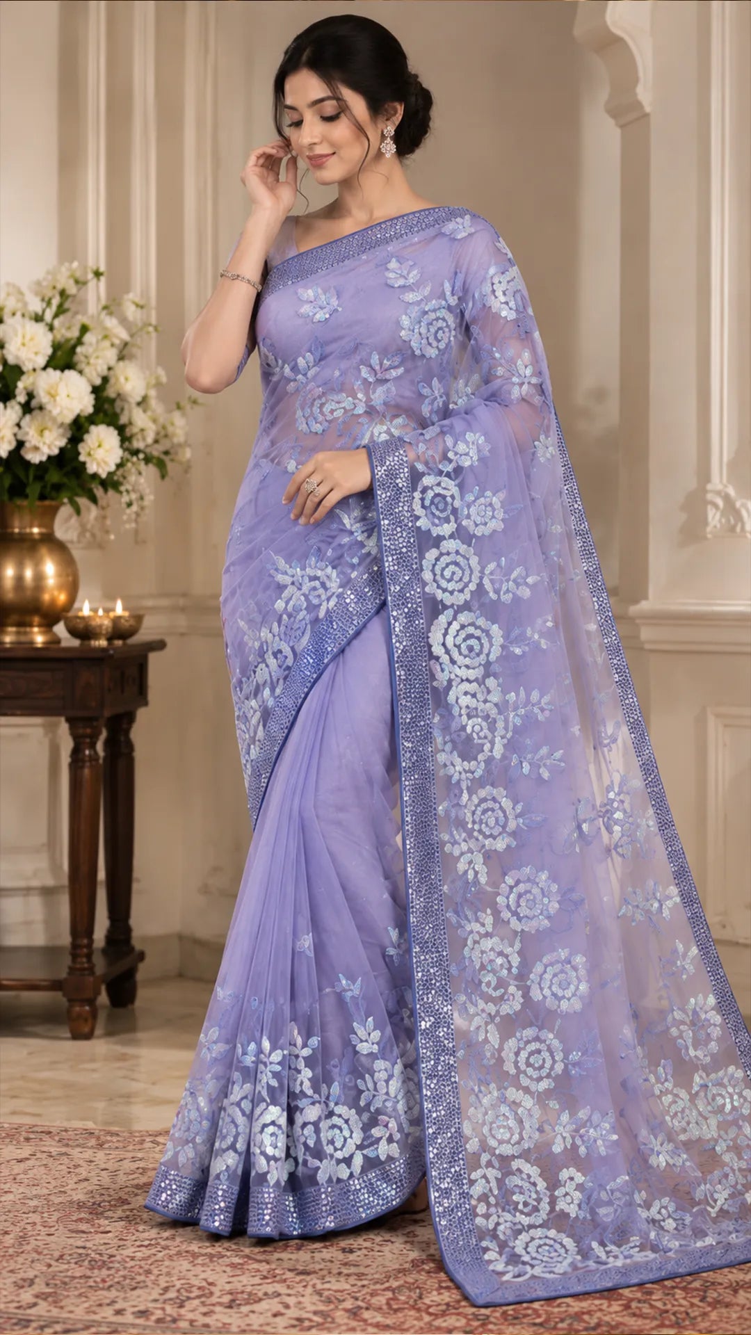 Lavender Luxe Saree