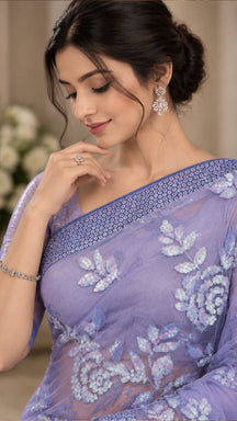 Lavender Luxe Saree