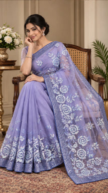 Lavender Luxe Saree