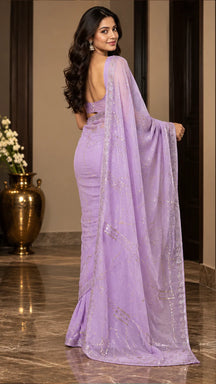 Lilac Royale Saree