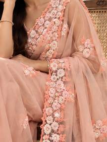 Peach Mystique Saree