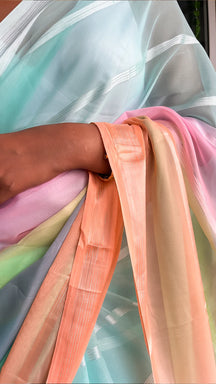 Rangrez Pastel Chiffon Saree