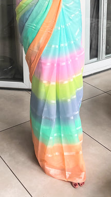 Rangrez Pastel Chiffon Saree