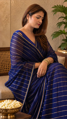 Royal Midnight Lustre Saree