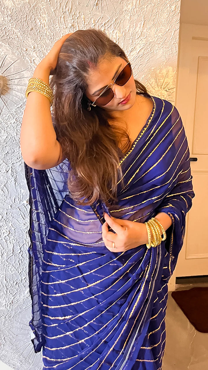 Royal Midnight Lustre Saree
