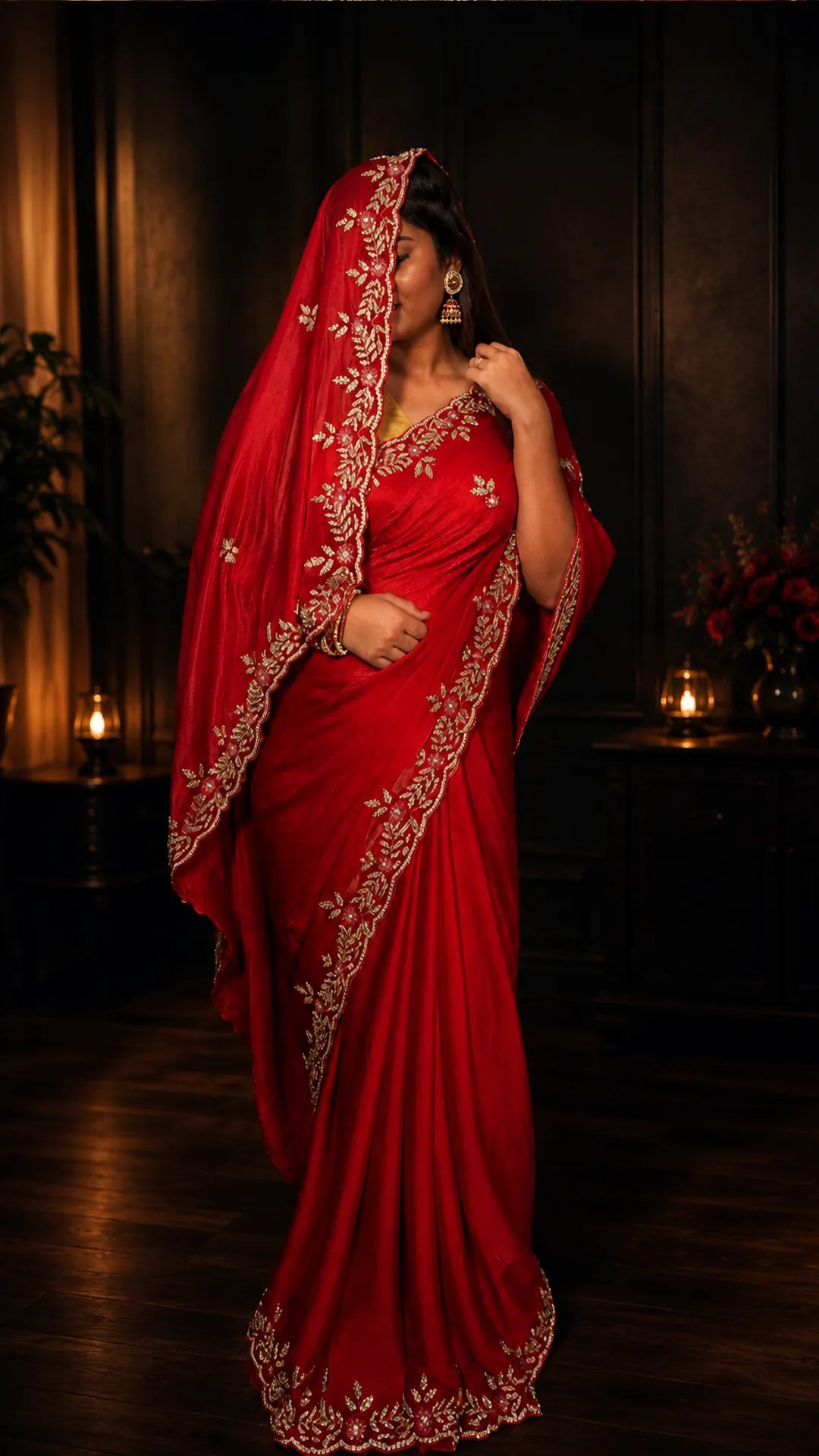Shahi Scarlet Saree