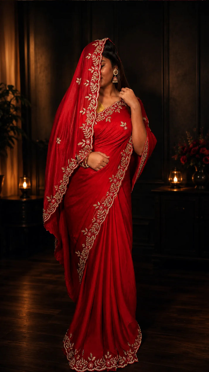 Shahi Scarlet Saree