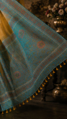 Sunehri Aabha Mustard Heritage Saree