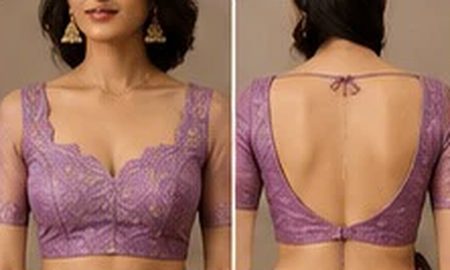 Leaf cut neckline